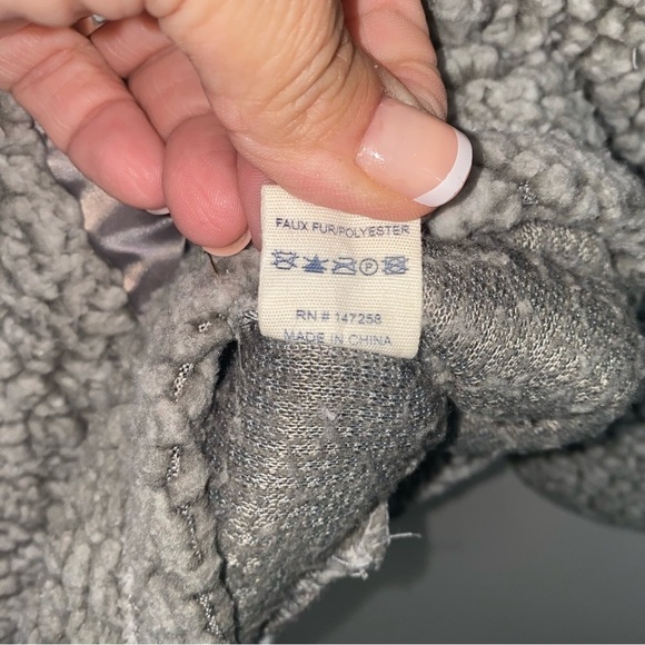 Simply‎ Southern Women’s Sherpa Faux Shearling Quarter Zip Popover Gray - Picture 6 of 11